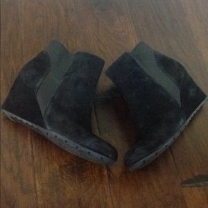 Clark's Black Suede Ankle Boots